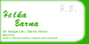 helka barna business card